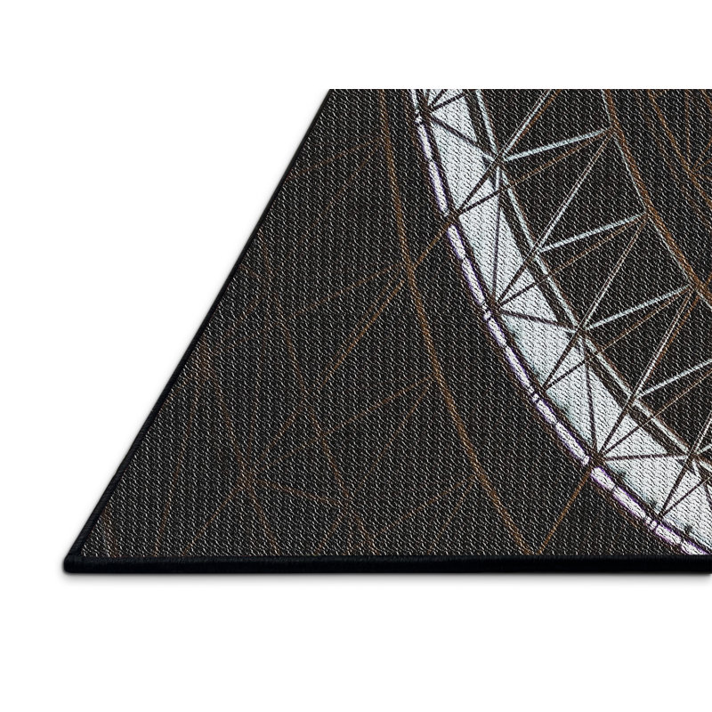 Geometric Indoor Rug, Rectangle 2' x 4'