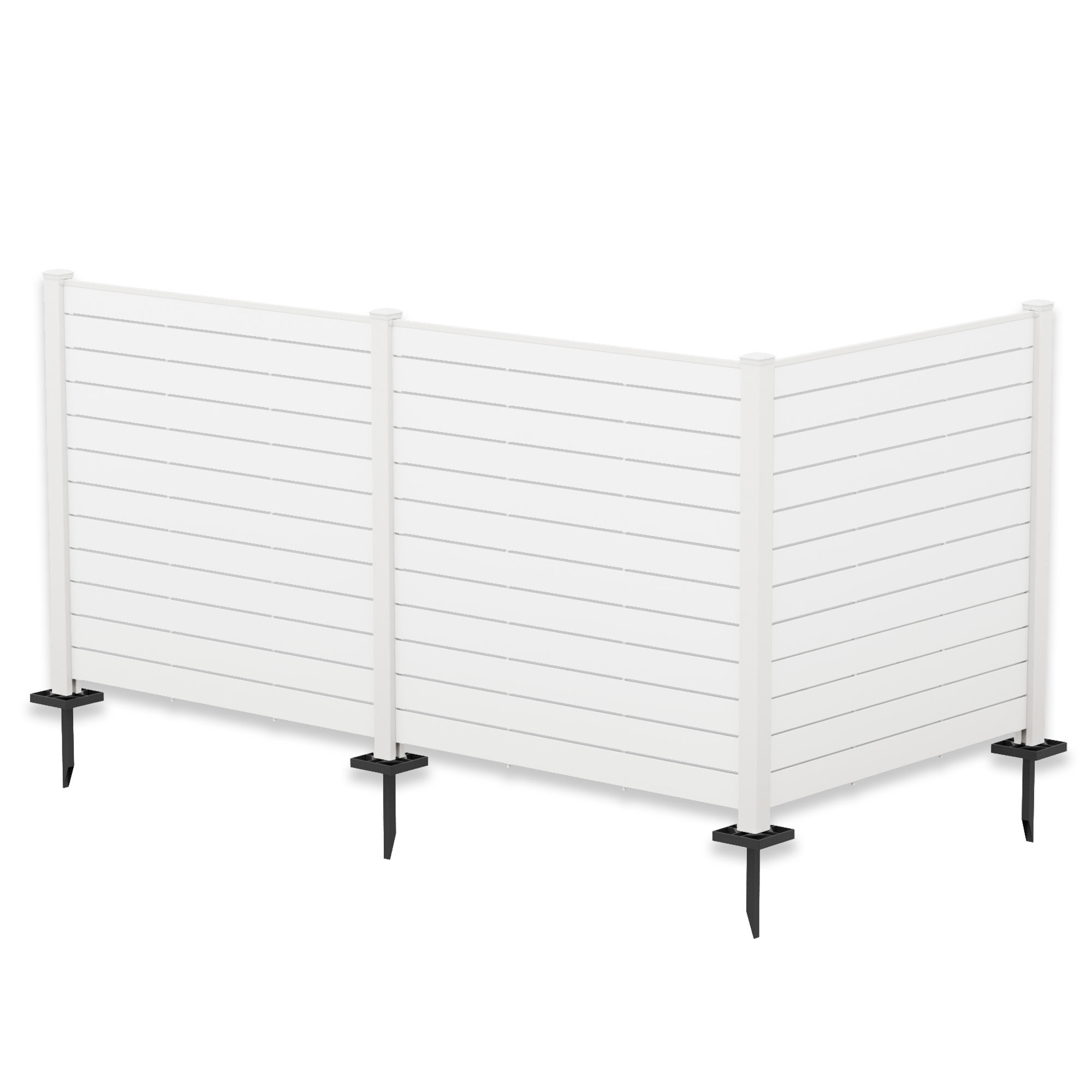 Outdoor Essentials North port 6-ft H x 4-ft W White Privacy Vinyl Flat-top Fence Gate Kit (Unassembled)