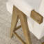 Tabouret de comptoir en lin 40 po avec accoudoirs Bilon-786654779