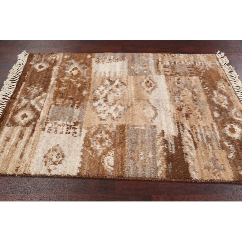 One-of-a-Kind 4'1" X 5'7" Wool Area Rug in Ivory