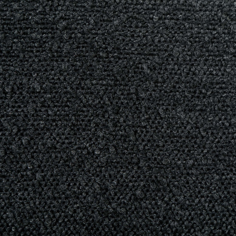 Chaise d'appoint rembourrée Mckinley Boucle, Noir