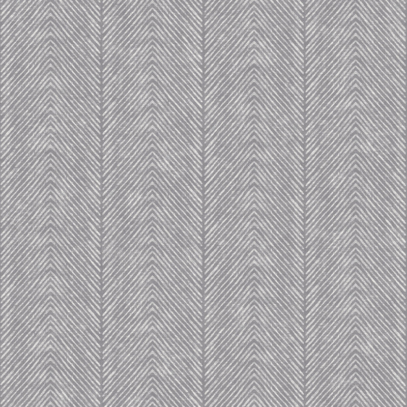 Papier peint naturel à chevrons, Gris