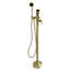 Robinet de baignoire autoportant avec douche à main Venus - or brossé-95304173-95449012
