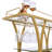 Kitchen Bar Cart With Wine Rack Tempered Glass Metal Frame Wine Storage-110746723