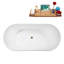 Baignoire autoportante et plateau 65 "avec drain interne Streamline-101697610