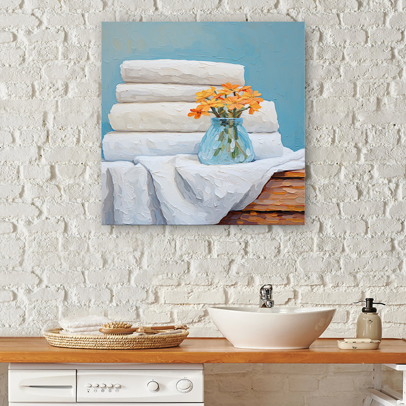 «White Farmhouse Laundry Winges 4», art mural «Laundry», H 32 po x l 24 po x P 1 po