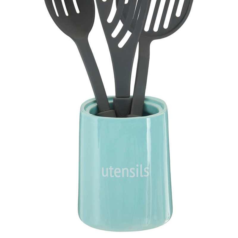 Dolomite Utensil Crock, Blue