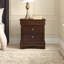 Tables de chevet pour chambre à coucher, en bois d'ingénierie, couleur cerisier, lot de 2