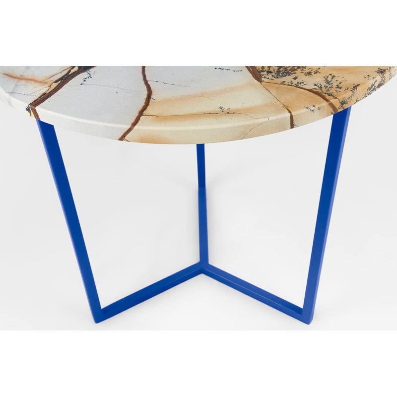 Aicia Frame End Table, Blue