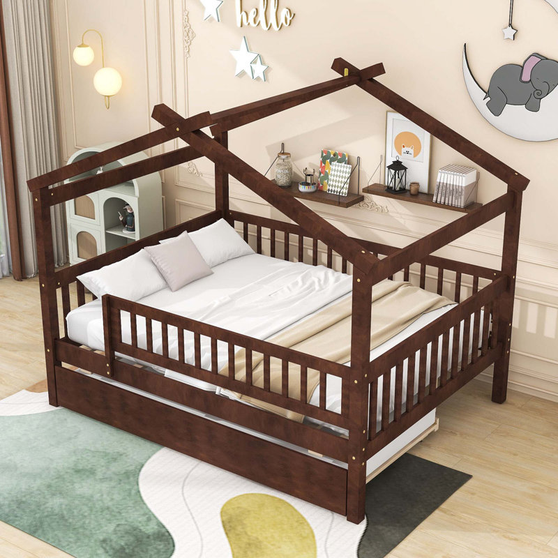 Pontoosuc Wood Daybed with Twin Size Trundle, Full, Walnut