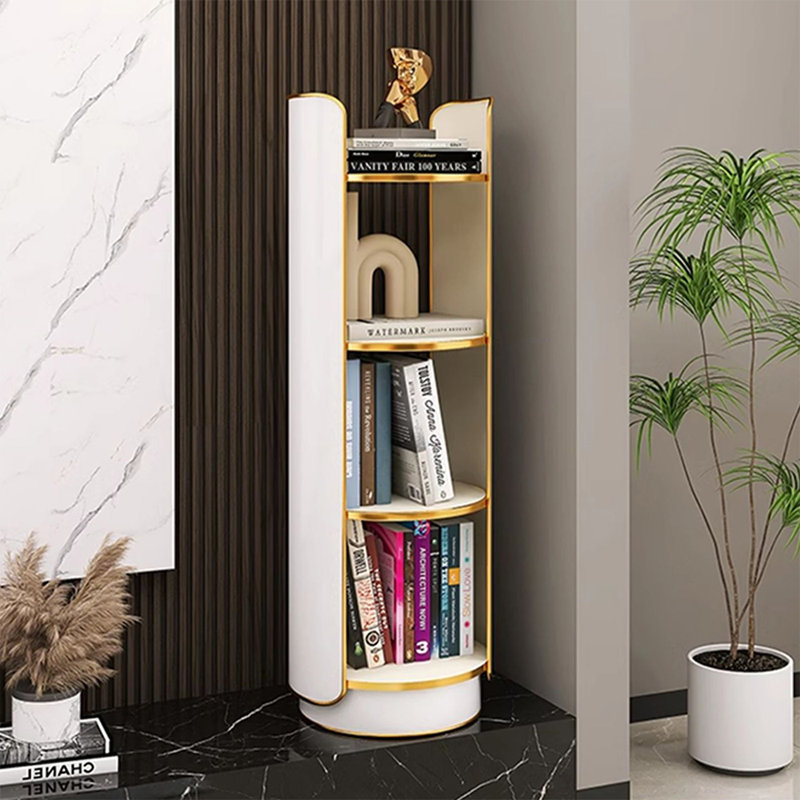 White Modern pvc Standard Bookcase, (3 Shelves) 47.24" H x 15.75' W x 15.75' D