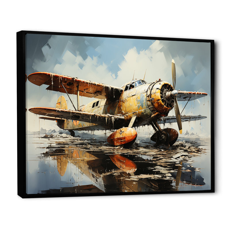 Reproduction d'art sur toile, Cadre flottant noir, H 16 po x l 32 po x P 1 po