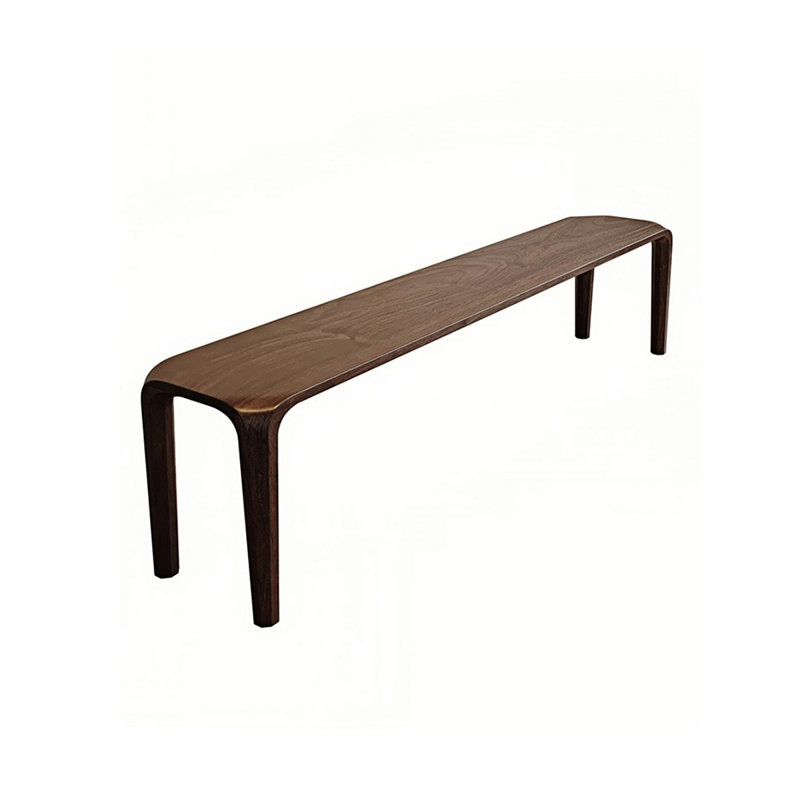 Banc en bois massif Niyaz, H 17,71 po x l 55,11 po x P 12,59 po