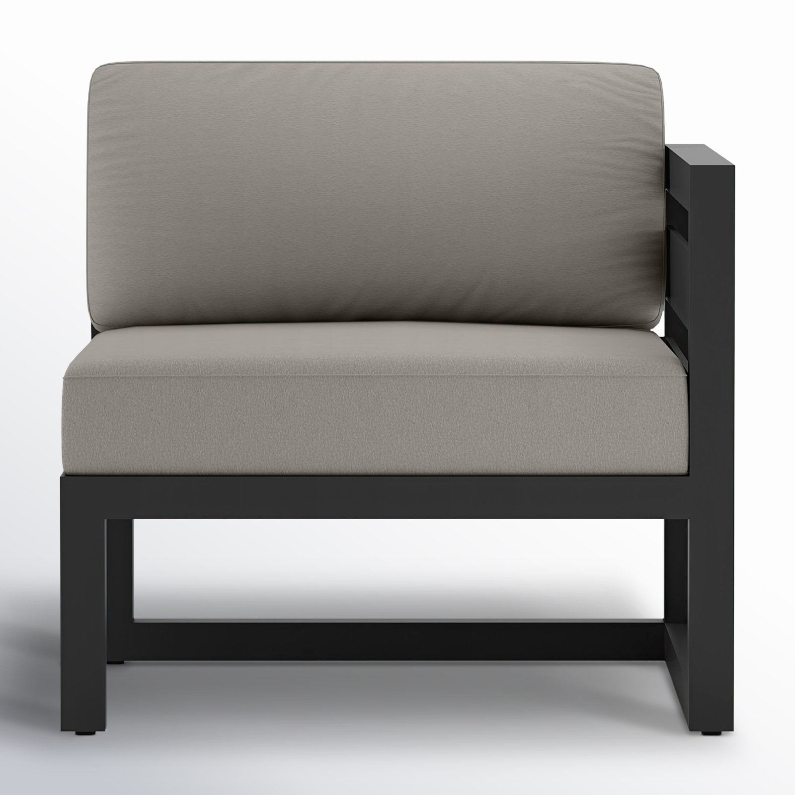 Smith Sunbrella® Patio Lounge Chair, Canvas Charcoal, Black