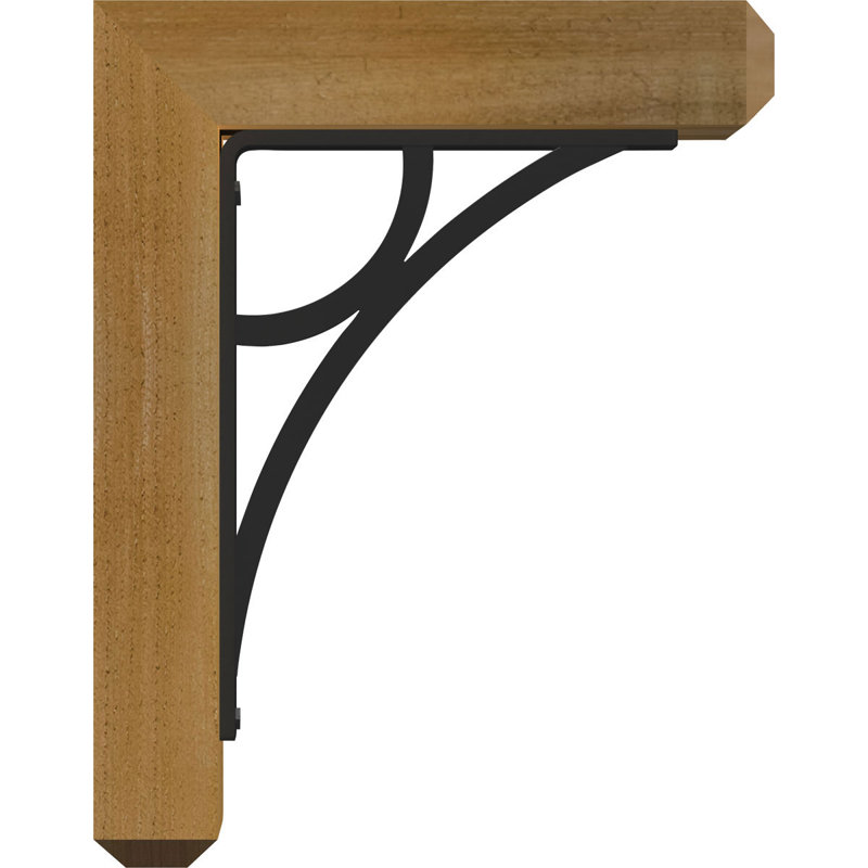 Support simple 4 "Galveston Ironcrest, H 20 po x P 18 po, Cèdre rouge de l'Ouest l 4 po x T 4 po (sciage br