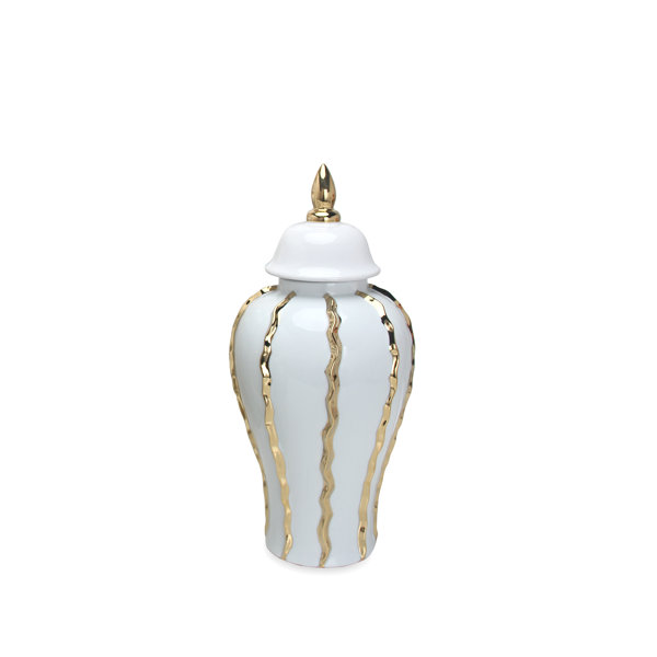 Gold Pierced Ginger Jar (Two Sizes)
