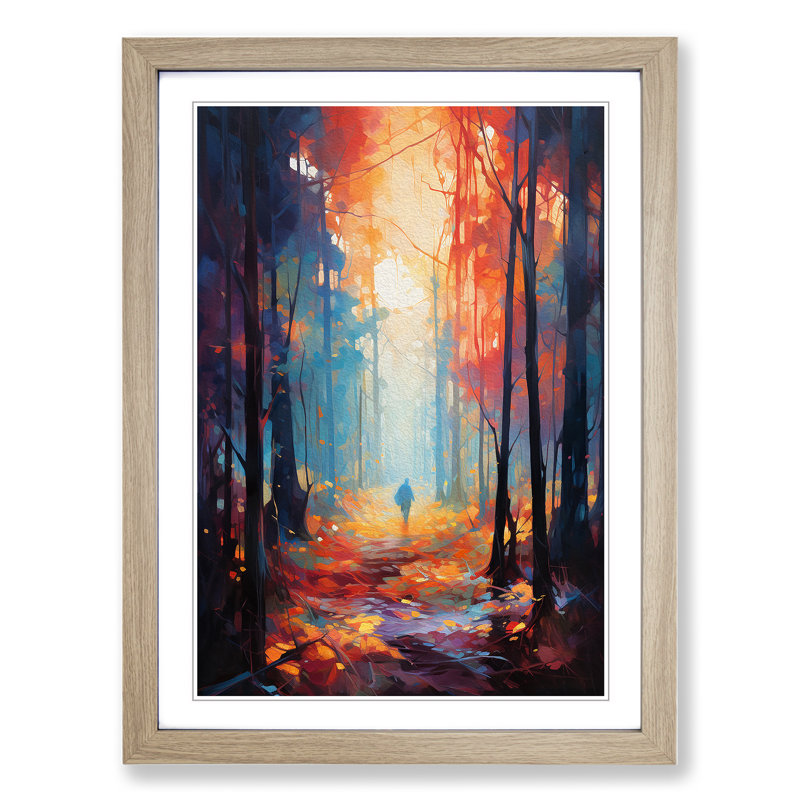 Single Picture Frame Wall Art, 34cm H x 25cm W, Oak Framed