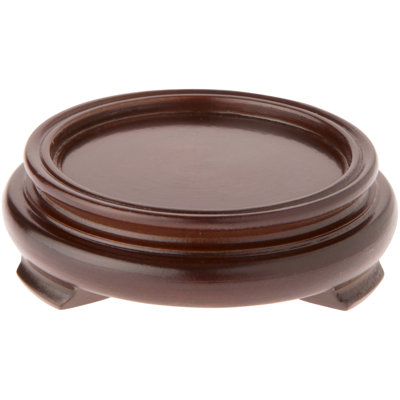 Malena Round Wood Veneer Footed Display Base