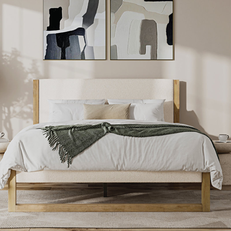 Tagen Maura Upholstered Solid Wood Bed