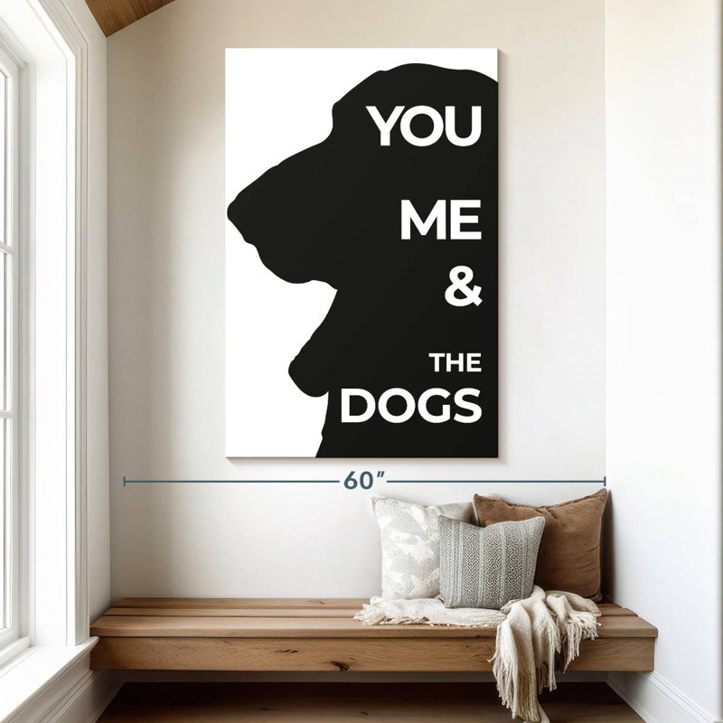 Kema «You Me And The Dogs», typographie, H 51 po x l 34 po