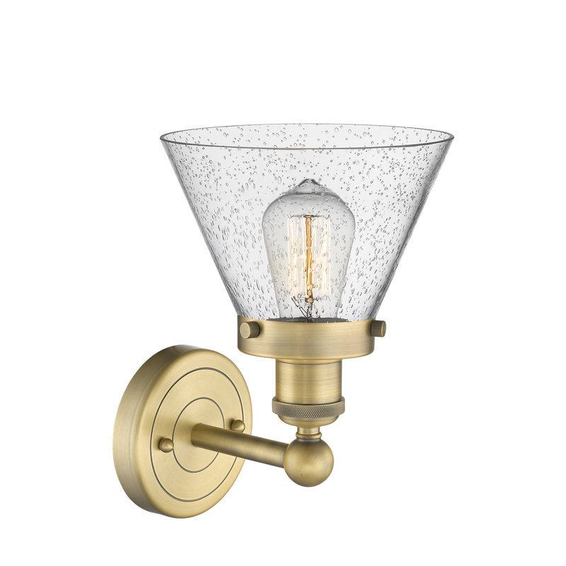 Chesterhill Armed Sconce, Seedy, Brushed Brass