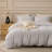 Bedsure 100% Washed Cotton Duvet Cover Queen Set - Minimalist Cotton Beding Set For All Season（set of 3）-106246591-125402759