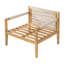 Fauteuil de détente en corde et bois beige avec sièges spacieux et confortables