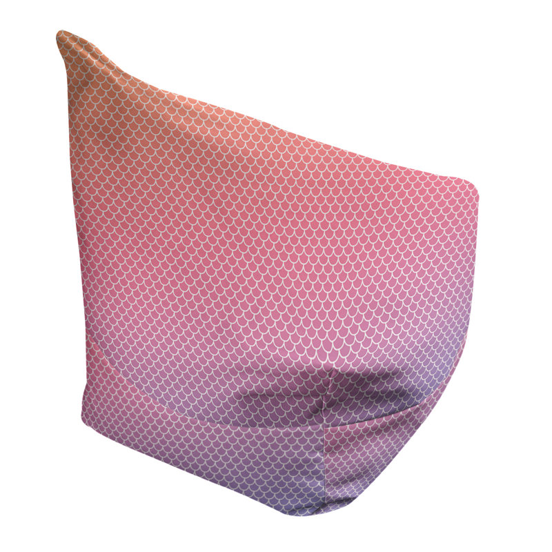 Sac de pois Kitterman, H 27 po x l 30 po x P 25 po, Pouf fauteuil, Orange / mauve