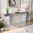 Luxury Full-length Mirror Console Table With Fluted Tempered Glass And Rounded Edge