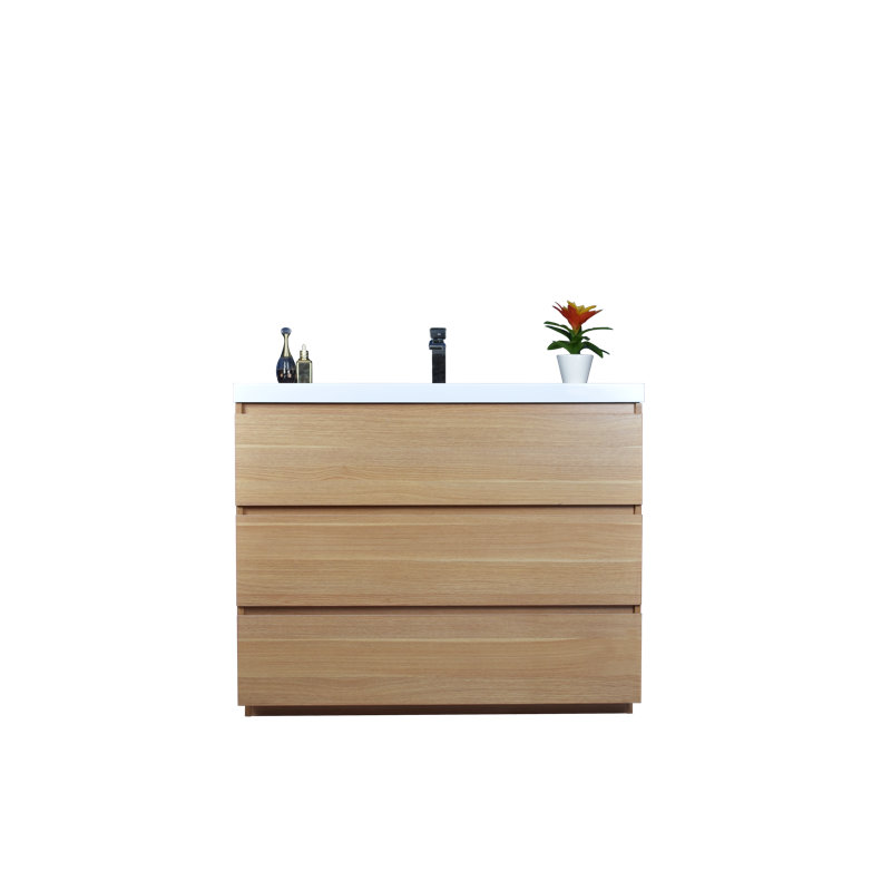 Single Bathroom Vanity Base Only, Coburg Oak