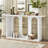 Modern & Curved Design Ash Veneer Console Table With Shelf-223341318