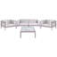 Garden Lounge Set with Table 4 Seater FERRETTI Taupe
