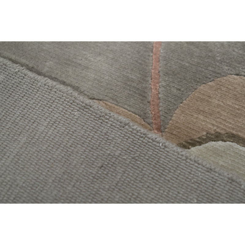 Tapis brun et noir de haute qualité noué à la main