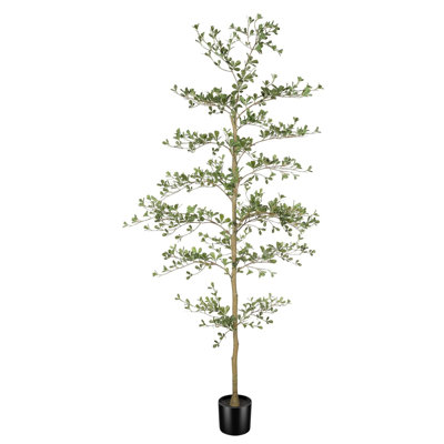 7ft Artificial Olive Tree With Realistic Leaves And Natural Trunk For Home, Office, Or Living Room Decor