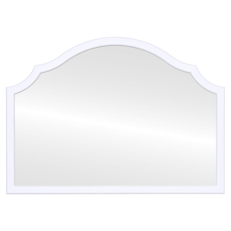 Miroir biseauté pleine longueur patiné, Blanc, 27,38 po x 38,38 po