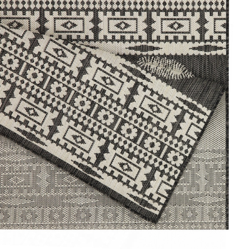 Anthracite Indoor/Outdoor Area Rug, Rectangle 5'3" x 7'3"