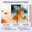 «Blue Orange Candleick II - Blue Rustic Large», impression sur toile encadrée-784320298-784320299