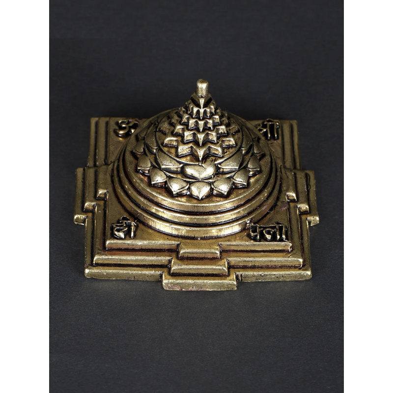 3 Inch Superfine Shri Yantra Brass Statue