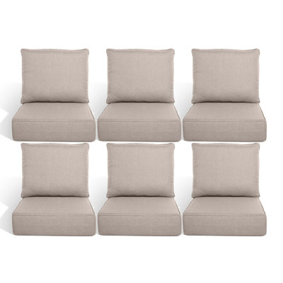 Outdoor 6'' Replacement Cushion Set Seat / Back Cushion