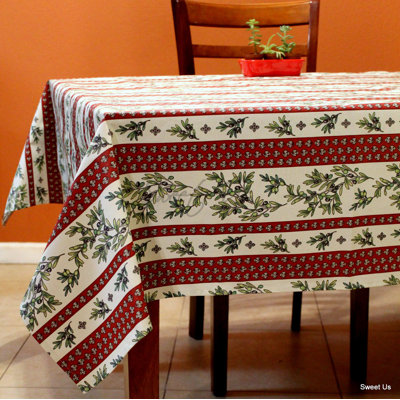 Nappe rectangulaire en coton lavable résistante aux taches