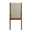 Ensemble de 2 chaises de salle à manger Liyo, structure en bois brun, assise en tissu beige