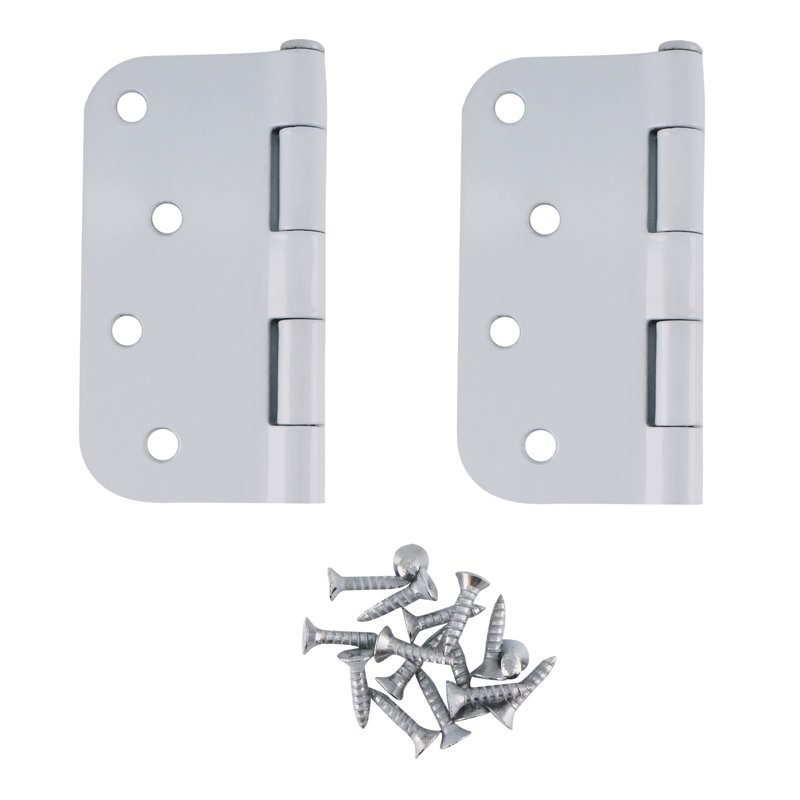 Deltana S44R5BKUSPW, charnière de 4 po x 4 po x 5/8 po dans la couche de finition blanche, Couche de fond blanche, Acier
