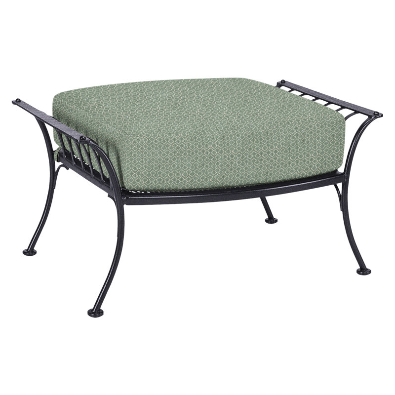 Monterra Outdoor Ottoman, Graphite, Flagship Stone Sunbrella®