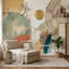 Décoration murale abstraite à motif de cercles géométriques mixtes-980411515-980411518