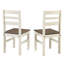 Chaise d'appoint en bois massif Evalee