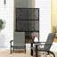 198cm H x 122cm W Steel Privacy Screen Included