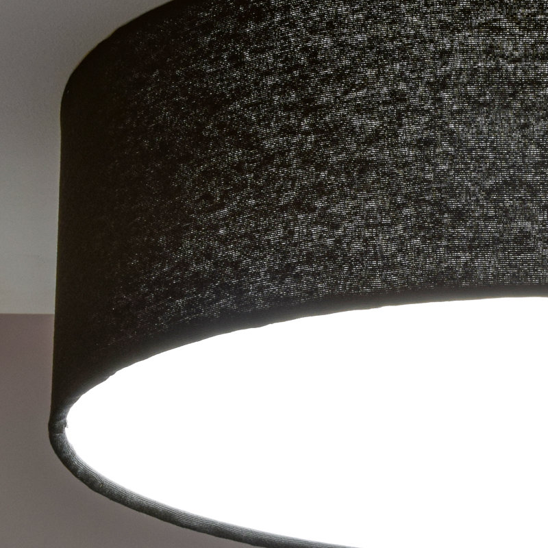 Parvin Flush Mount, Black, 13cm H x 59 cm W x 13cm D