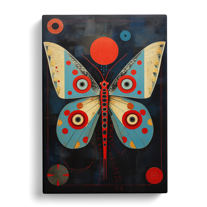 Moth Constructivism - Single Picture Frame Print, 76cm H x 50cm W x 3cm D