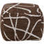 Swirl Brown Upholstered Outdoor Ottoman