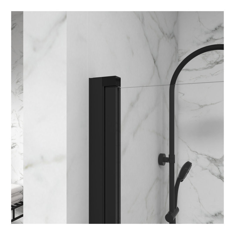Porte de douche à panneau pivotant 180 ° Goodyo, noir